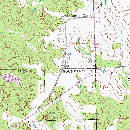 Topographic Map of Riverview Campground, IA