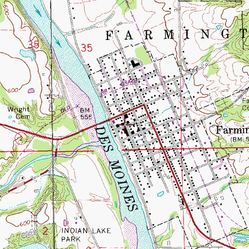 Topographic Map of Church of the Nazarene, IA