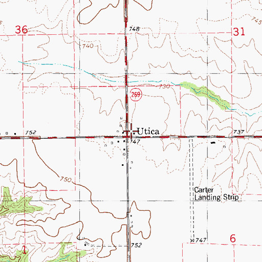 Topographic Map of Brattian's Grove Historical Marker, IA