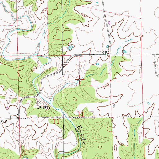 Topographic Map of Snyder Cemetery, IA
