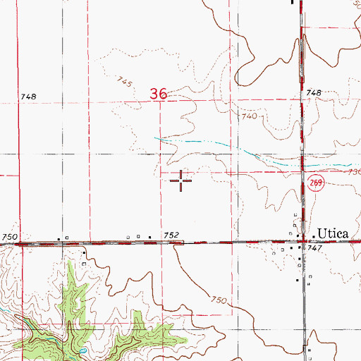 Topographic Map of Trumbo Cemetery, IA