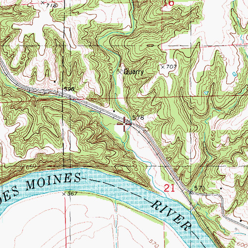 Topographic Map of Railroad Grave, IA