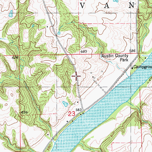 Topographic Map of Rider Cemetery, IA