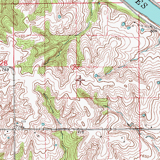 Topographic Map of Boyer Family Cemetery, IA