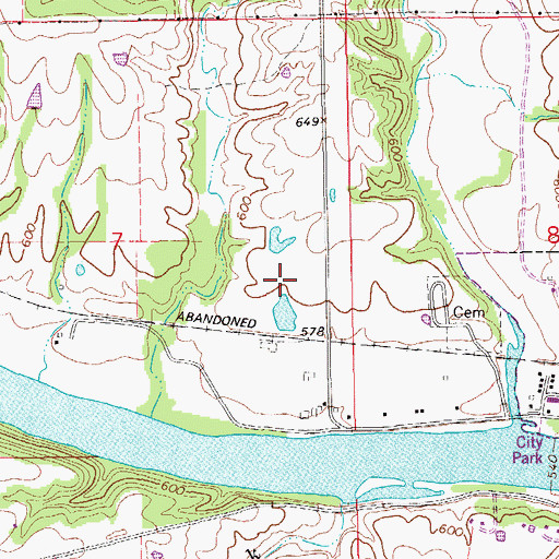 Topographic Map of New Lexington Cemetery, IA