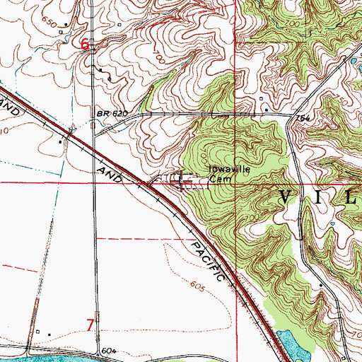 Topographic Map of Black Hawk's Grave Historical Marker, IA