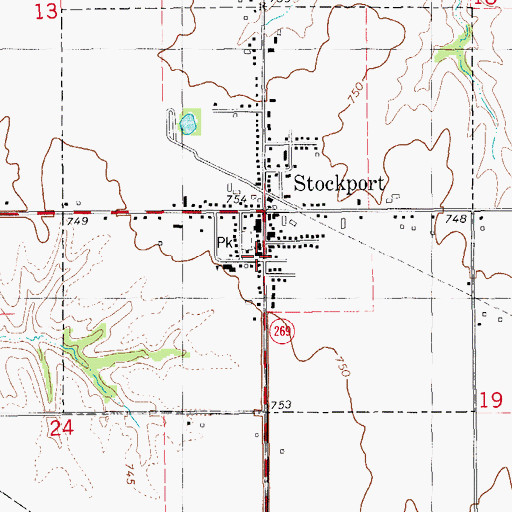 Topographic Map of Christian Church, IA