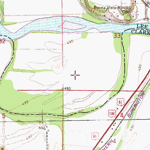 Topographic Map of Red Wing Access, IA
