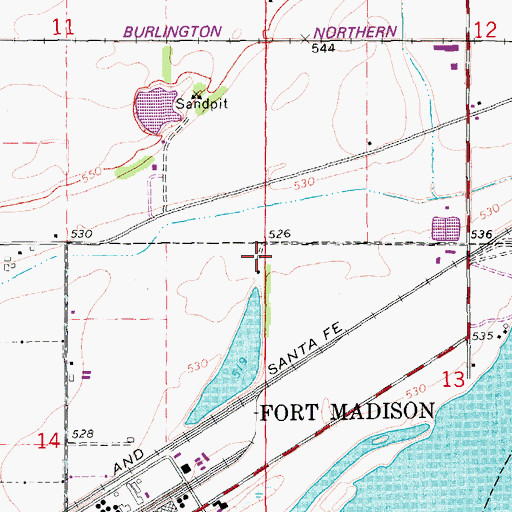 Topographic Map of Wally World Campground, IA