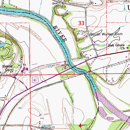 Topographic Map of Skunk River Access, IA