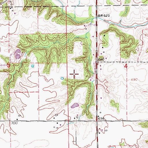 Topographic Map of Werner Memorial Woods, IA