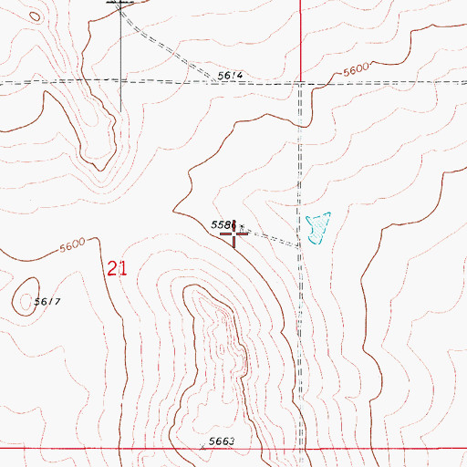 Topographic Map of Badger Windmill, CO