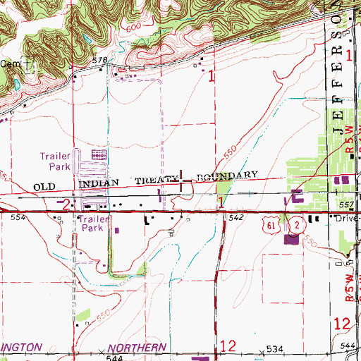 Topographic Map of Fort Madison Community Hospital, IA