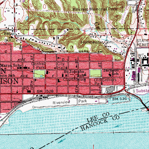 Topographic Map of Saint Luke's Episcopal Church, IA