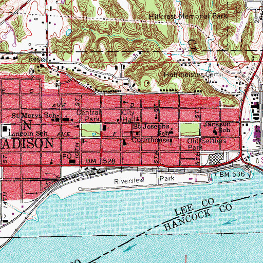 Topographic Map of United Presbyterian Church, IA