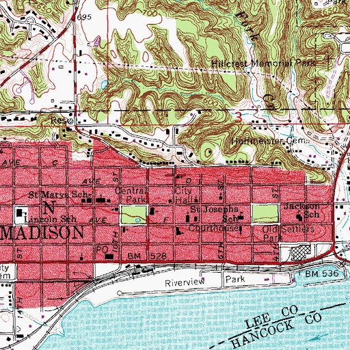 Topographic Map of Holy Spirit Baptist Church, IA