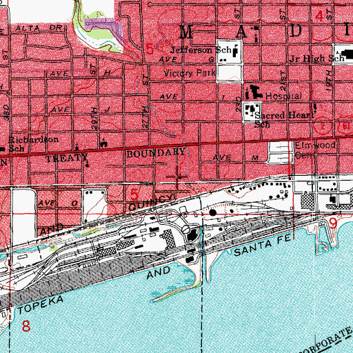 Topographic Map of First United Pentecostal Church, IA