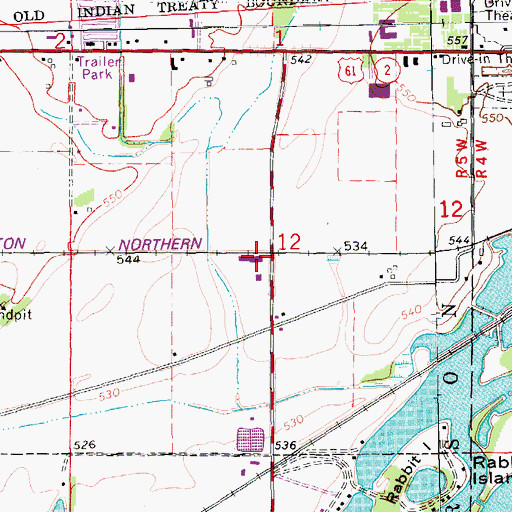 Topographic Map of Victory Faith Community Church, IA