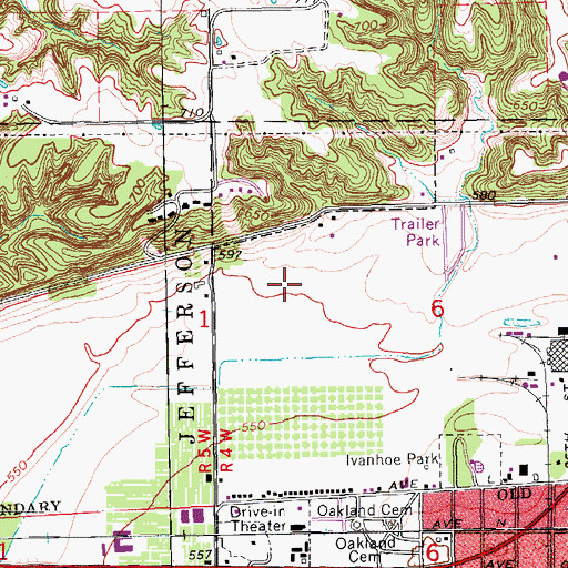 Topographic Map of Fort Madison Middle School, IA