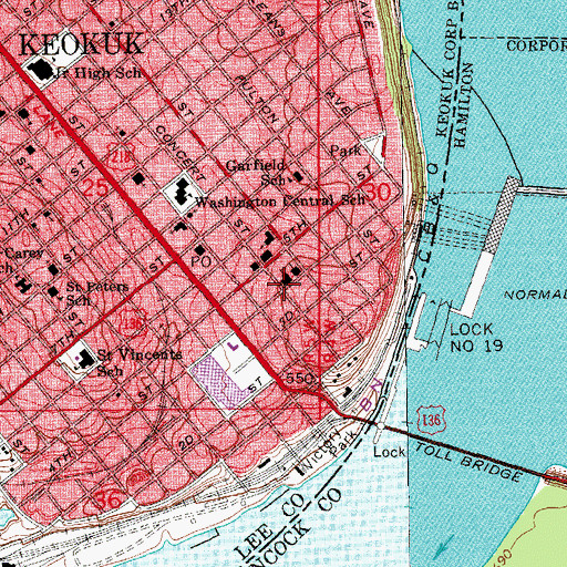 Topographic Map of Saint John's Church, IA