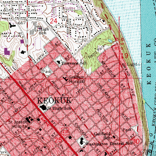 Topographic Map of Messiah Lutheran Church, IA