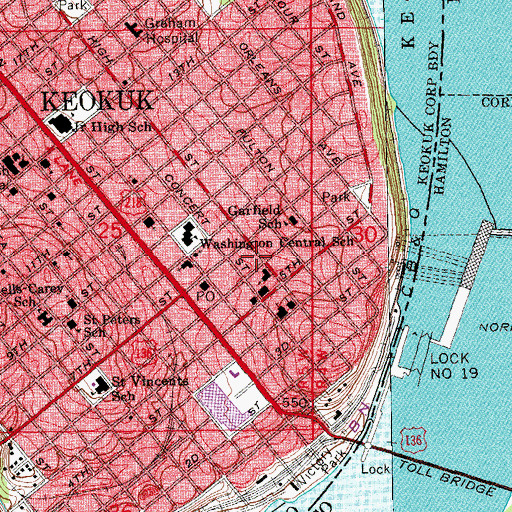 Topographic Map of Christ Apostolic Church, IA
