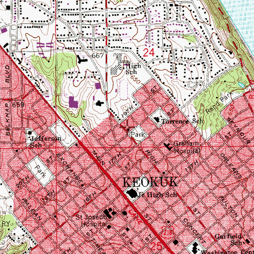 Topographic Map of Crossview Fellowship, IA