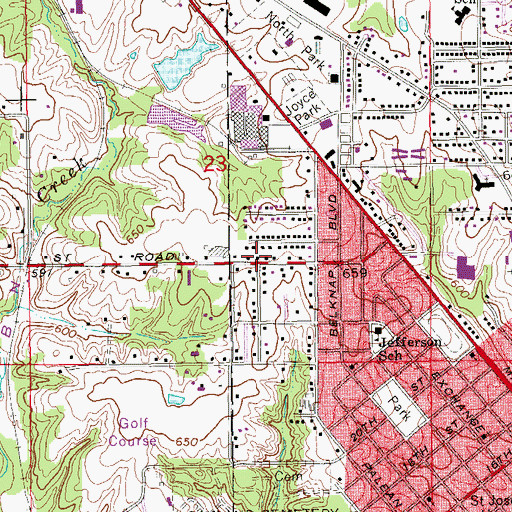 Topographic Map of Reorganized Church of Jesus Christ of Latter Day Saints, IA