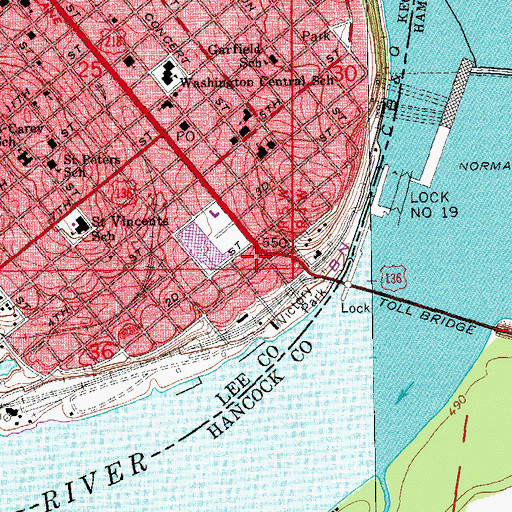 Topographic Map of United Presbyterian Church, IA