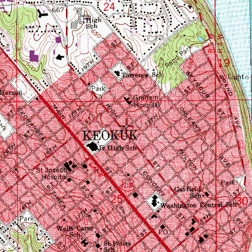 Topographic Map of Vigen Memorial Home, IA