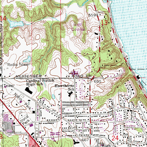 Topographic Map of Keokuk Convalescent Center, IA