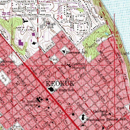 Topographic Map of River Cities Ophthalmology Center, IA