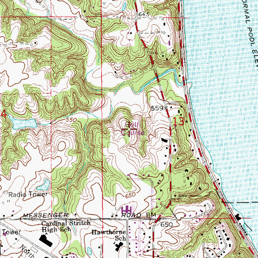 Topographic Map of Keokuk Country Club, IA