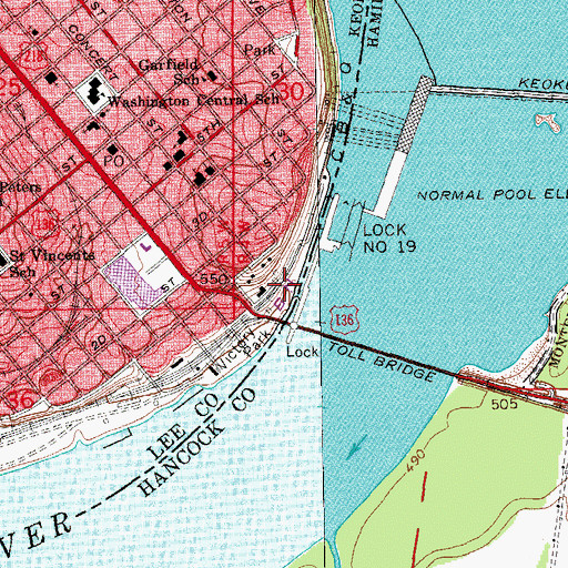 Topographic Map of Observation Deck, IA