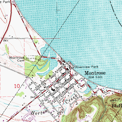 Topographic Map of Montrose Elevator, IA