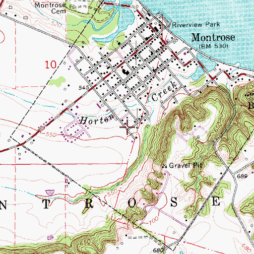 Topographic Map of Montrose Health Center, IA