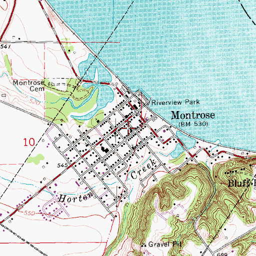 Topographic Map of United Methodist Church, IA