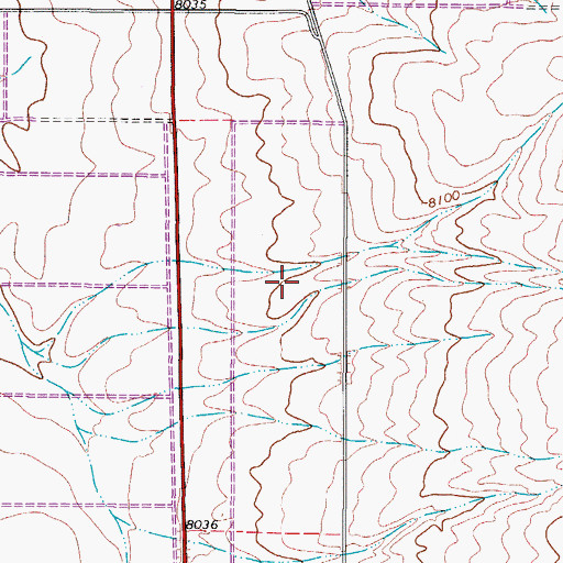 Topographic Map of Costilla County, CO