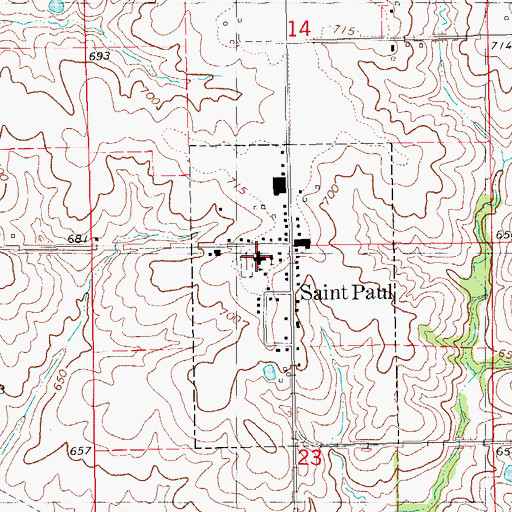 Topographic Map of Marquette Intermediate School, IA