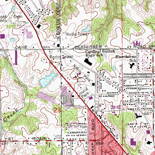 Topographic Map of Samuel Freeman Miller State Historical Marker, IA
