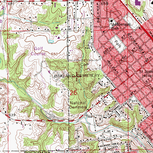 Topographic Map of Joseph Patterson Historical Marker, IA