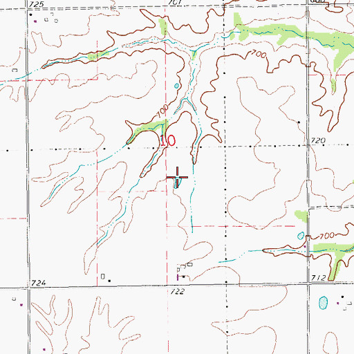 Topographic Map of Sax Cemetery, IA