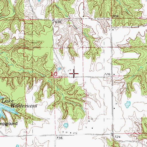Topographic Map of Bentler Farm Cemetery, IA