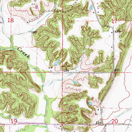 Topographic Map of Rudd Cemetery, IA
