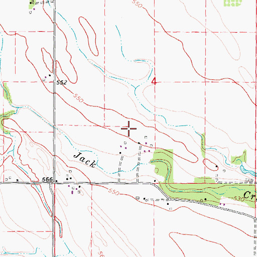 Topographic Map of F Simonin Grounds Cemetery, IA