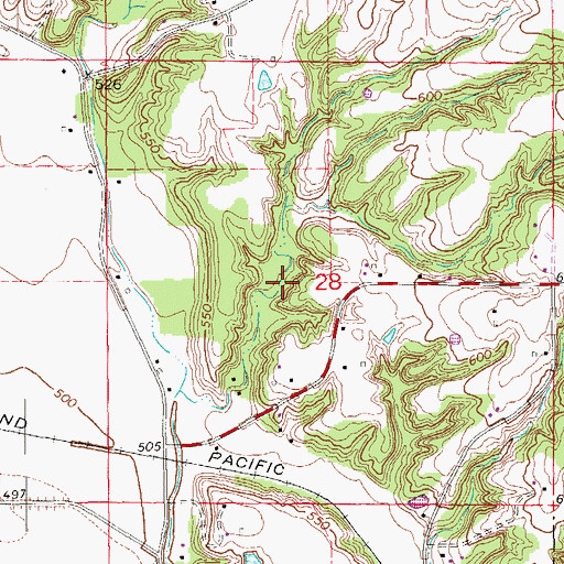 Topographic Map of Oiler Family Cemetery, IA
