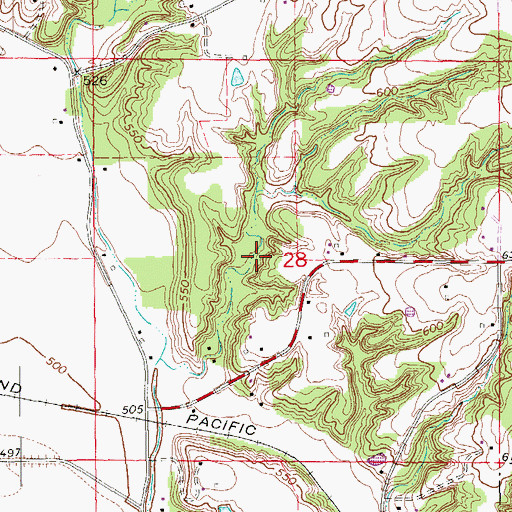 Topographic Map of Turner Plot Cemetery, IA