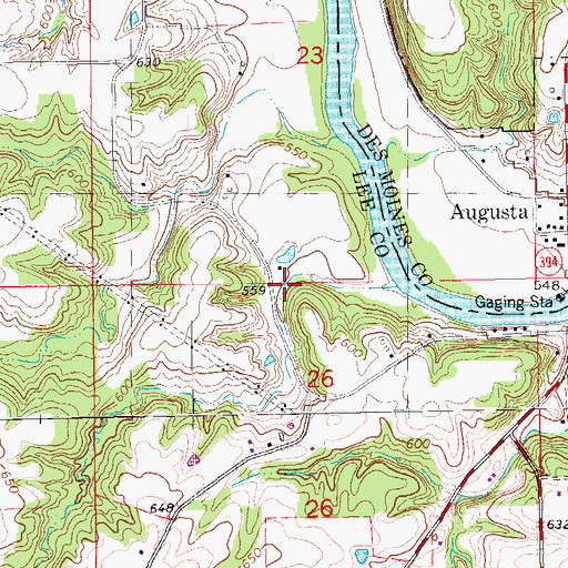 Topographic Map of Hauck Cemetery, IA