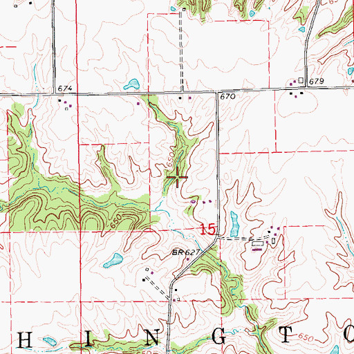 Topographic Map of Lauther Grounds Cemetery, IA