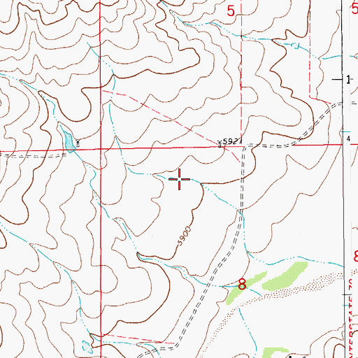 Topographic Map of Elbert County, CO